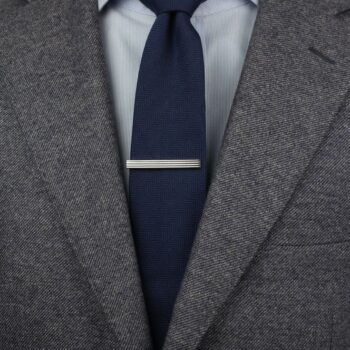 Men Silver Toned Plated Metal Tie Pin